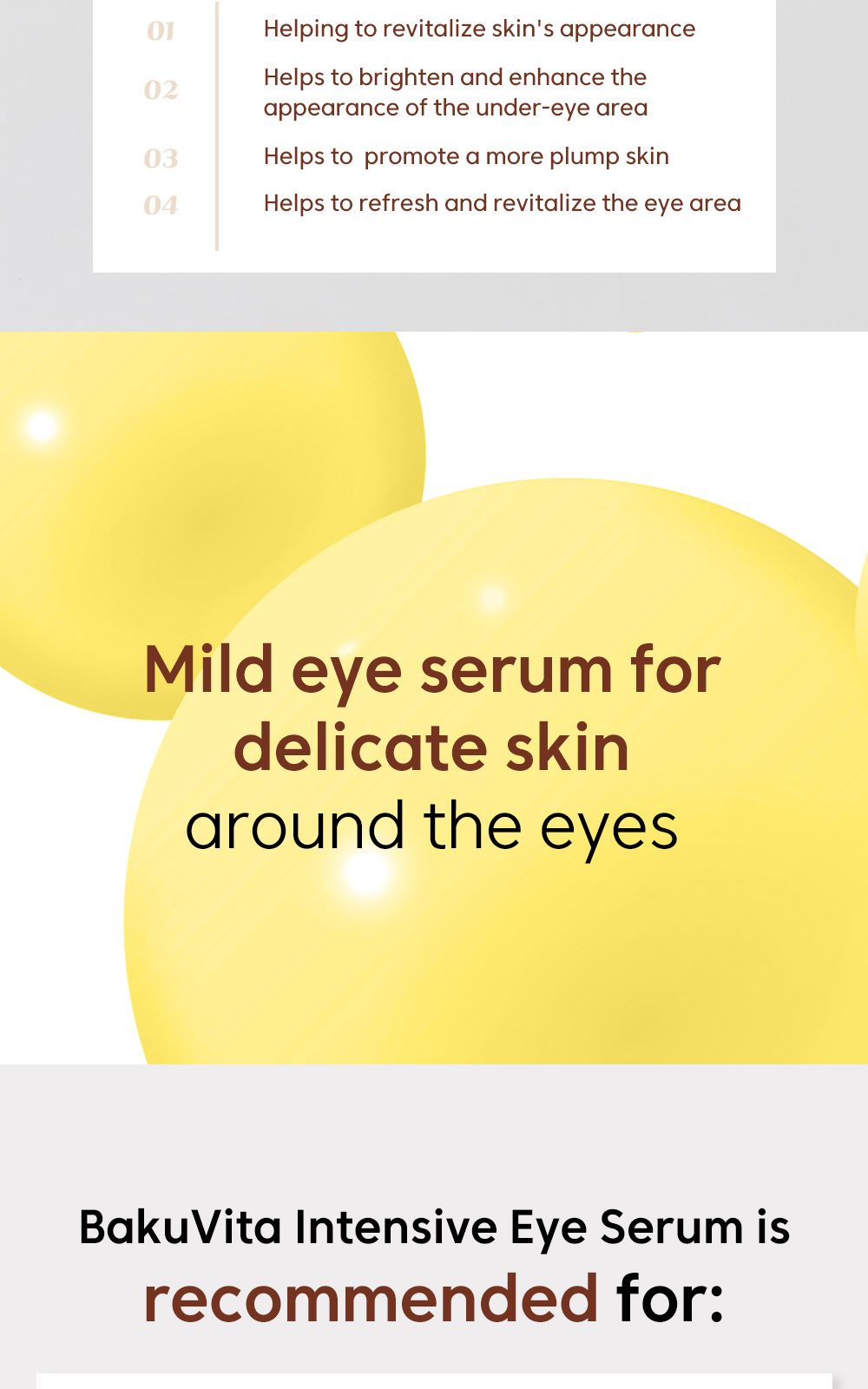 BakuVita Intensive Eye Serum details, part 2