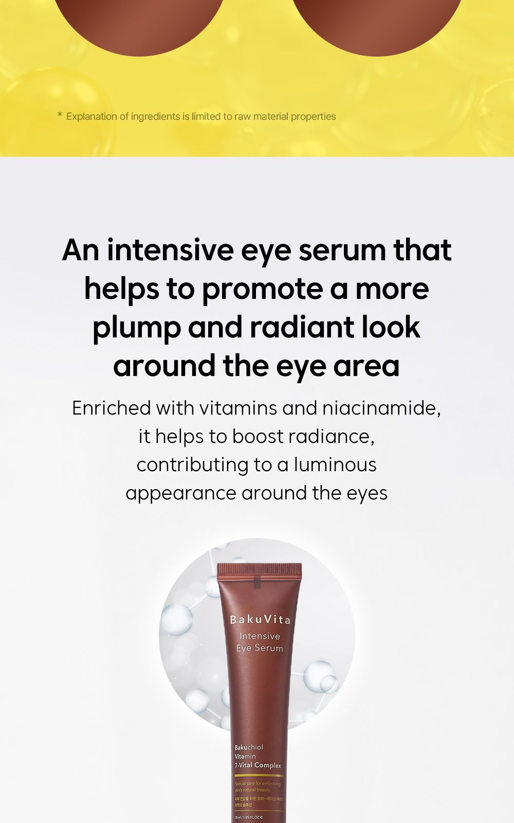 BakuVita Intensive Eye Serum details, part 6