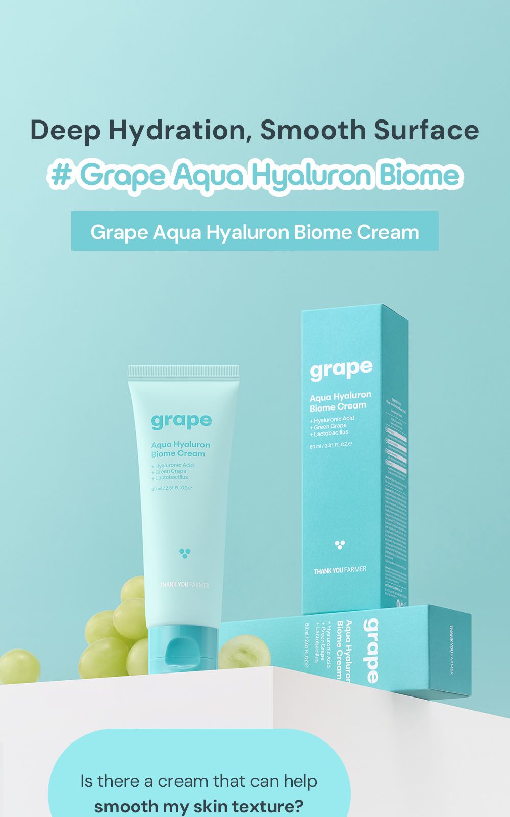 Grape Aqua Hyaluron Biome Cream details, part 1