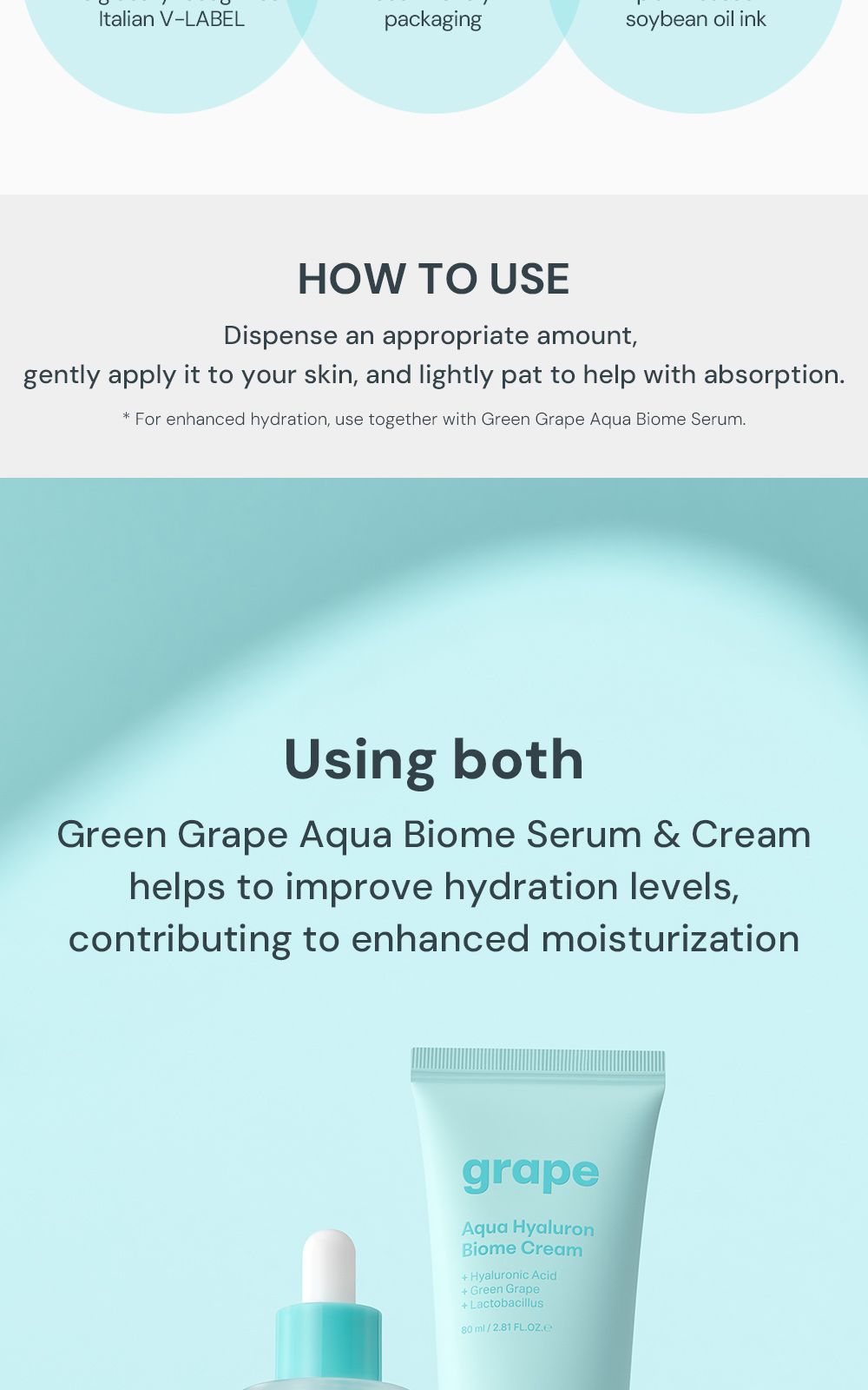 Grape Aqua Hyaluron Biome Cream details, part 12