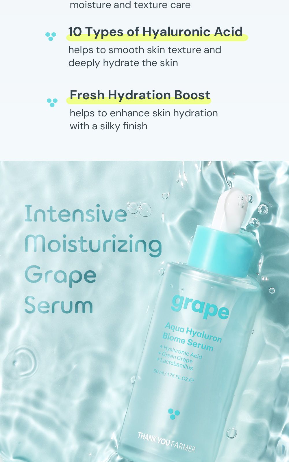 Grape Aqua Hyaluron Biome Serum details, part 3