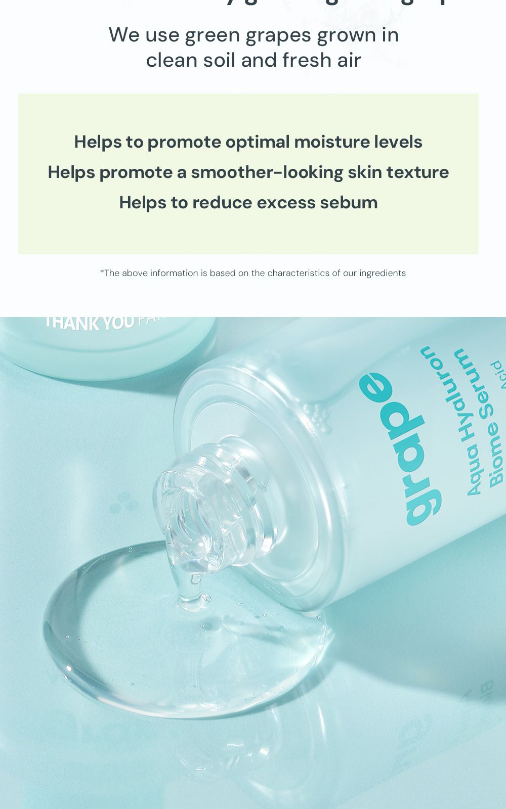 Grape Aqua Hyaluron Biome Serum details, part 5