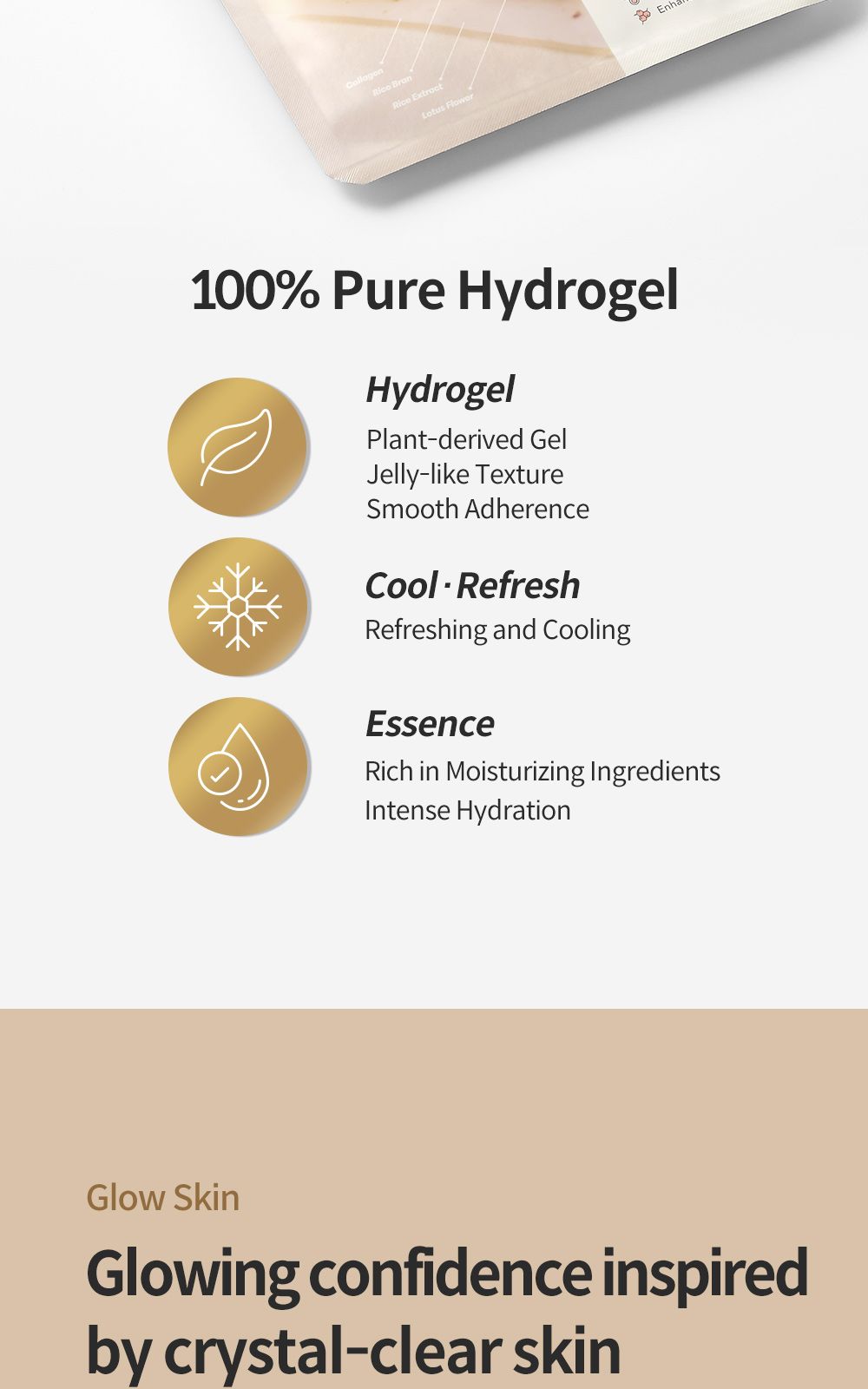 Rice Pure Glow Collagen Mask details, part 4