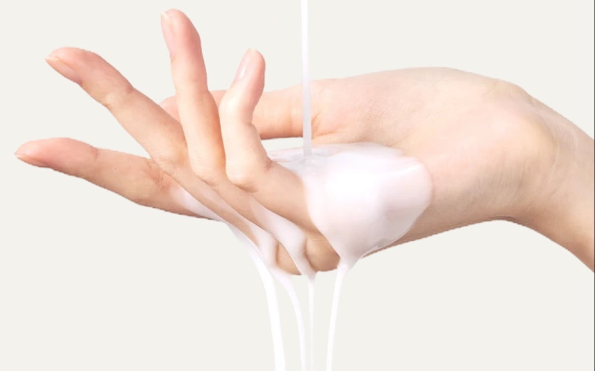 Toner poured into a palm